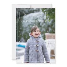 ピースシンプルクリスマス家族写真