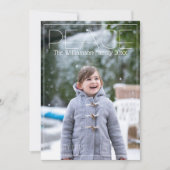 ピースシンプルクリスマス家族写真 シーズンカード (正面)