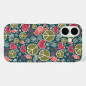 ピースシンボル ヒップスター 平和主義 サインデザイン Case-Mate iPhoneケース (裏面 (横))