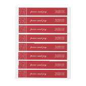 ピースジョイスノースターレッドクリスマスホリデー ラップアラウンドラベル (シート)