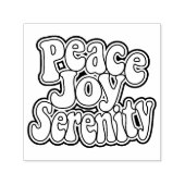 ピースジョイセレニティ – レトロバブルタイプ セルフインキングスタンプ (デザイン)