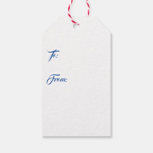 ピースジョイネイビー金ゴールドクリスマス ギフトタグ (裏面)