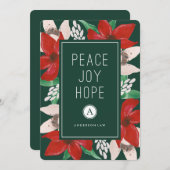 ピースジョイホープ企業のホリデイ 招待状 (正面/裏面)