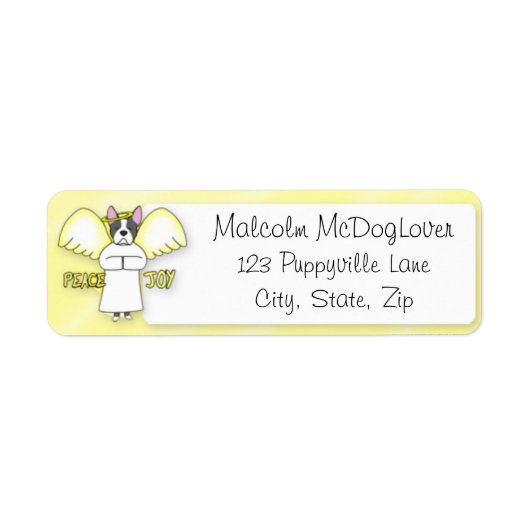 ピースジョイボストンテリア ラベル (正面)