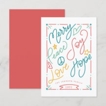 ピースジョイメリーラブホープハンドドロッドブライトホリデー