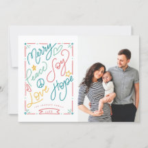 ピースジョイメリーラブホープハンドドロッドブライトホリデー