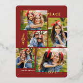 ピースジョイモダンラブカスタムカラーコラージュ 箔シーズンカード (正面)