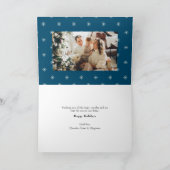 ピースジョイラブティール(緑がかった色)4フォトコラージスクリプトホリデー シーズンカード (内部)