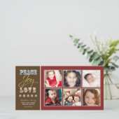 ピースジョイラブファミリーホリデーフォトカード(クリムゾン) シーズンカード (スタンド正面)