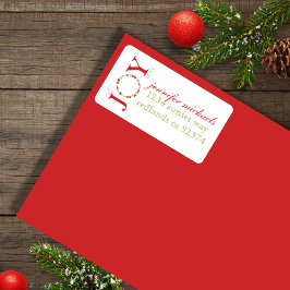 ピースジョイラブリースクリスマス住所 シール