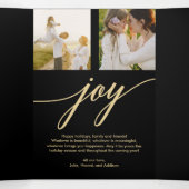 ピースジョイラブ編集可能カラー3折りホリデーカード 三つ折り招待状 (内部中)