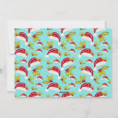 ピースジョイレトロフォント1フォトファミリークリスマス シーズンカード (裏面)