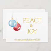 *~*ピースジョイ企業のオーナメントAP16ホリデーカード (正面/裏面)