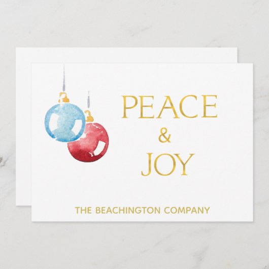 *~*ピースジョイ企業のオーナメントAP16ホリデーカード (正面/裏面)