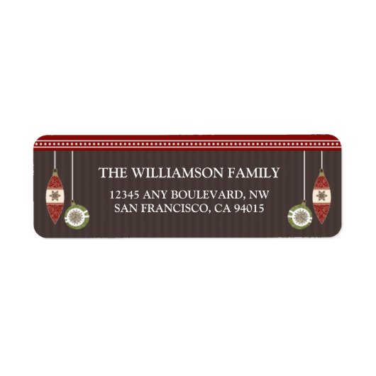 ピースジョイ&ハピネス差出人住所（赤） ラベル (正面)