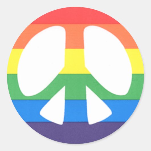 ピースステッカー:) ラウンドシール (正面)