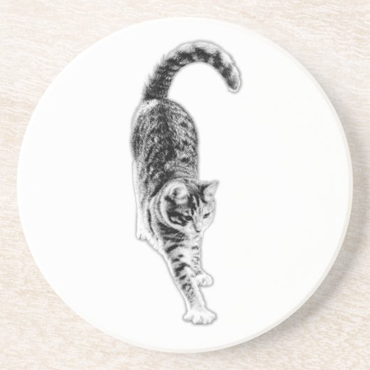 ピースストレッチ猫コースターセット コースター (正面)
