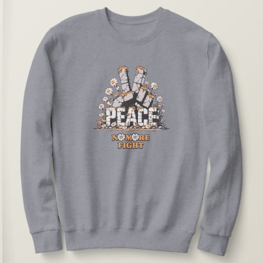 ピースストーンフラワーヴィンテージ感動的引用文 スウェットシャツ (デザイン正面)