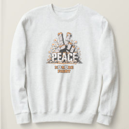 ピースストーンフラワーヴィンテージ感動的引用文 スウェットシャツ