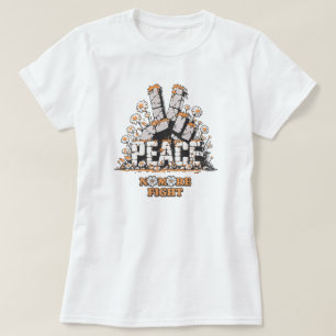 ピースストーンフラワーヴィンテージ感動的引用文 Tシャツ