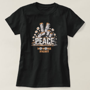 ピースストーンフラワーヴィンテージ感動的引用文 Tシャツ
