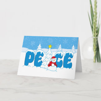 ピーススノーマンスクリューボールグラフィックスクリスマス シーズンカード