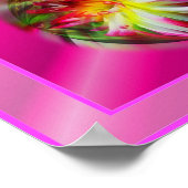 ピースダ鮮やかリアの花感動的 ポスター (角)