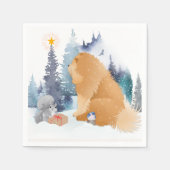 ピースチャウドッグ紙ナプキン スタンダードカクテルナプキン (正面)