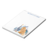 ピースチャウ犬の休日をパーソナライズ文字 ノートパッド (回転)