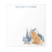 ピースチャウ犬の休日をパーソナライズ文字 ノートパッド (正面)