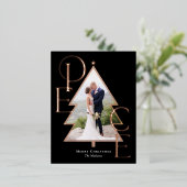 ピースツリー実在フォイルホリデーフォトカードポストカード 箔シーズンポストカード (立ち正面)