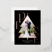 ピースツリー実在フォイルホリデーフォトカードポストカード 箔シーズンポストカード (正面/裏面)