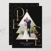 ピースツリー モダンホリデー フォト カード (正面/裏面)