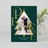 ピースツリー REAL FOIL 現代的なホリデー写真カード 箔シーズンカード (立ち正面)