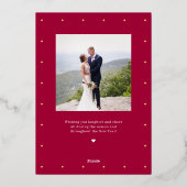 ピースツリー REAL FOIL 現代的なホリデー フォト カード (裏面)