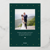 ピースツリー REAL FOIL 現代的なホリデー フォト カード (裏面)