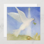 ピースドエレガントーブ出生クリスマスホリデーカード 案内状 (正面/裏面)