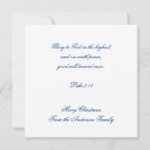 ピースドエレガントーブ出生クリスマスホリデーカード 案内状 (裏面)