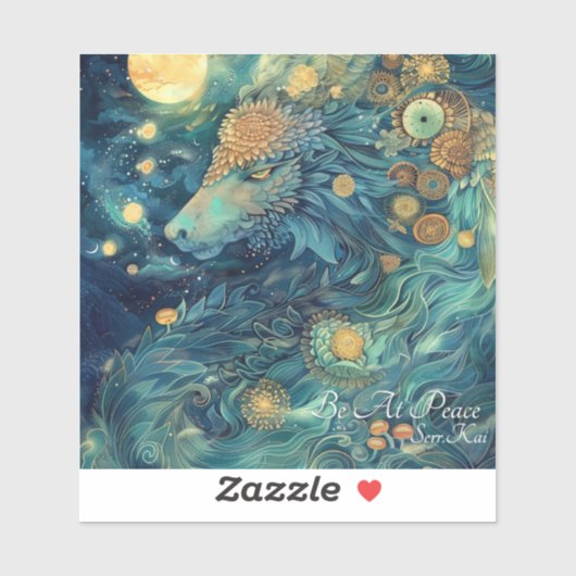 ピースドラゴンのステッカー シール (シート)