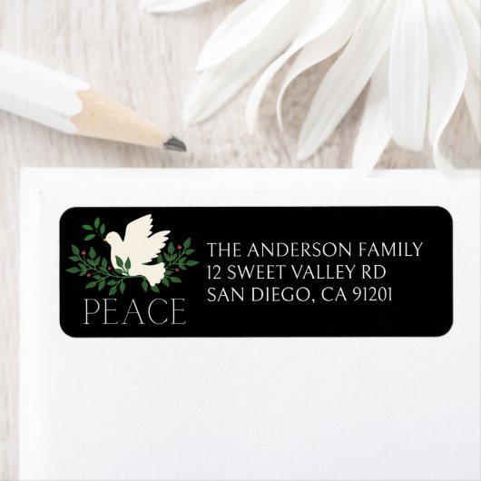 ピースドーブクリスマスホリデー ラベル (インサイチュ)