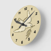 ピースドーブ ラウンド壁時計 (傾斜)