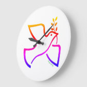 ピースドーブ ラージ壁時計 (傾斜)