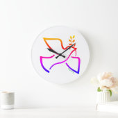 ピースドーブ ラージ壁時計 (ホーム)