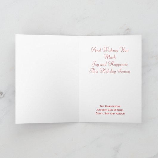 ピースドーヴスタークリスマスホリデーカスタム シーズンカード (内部)