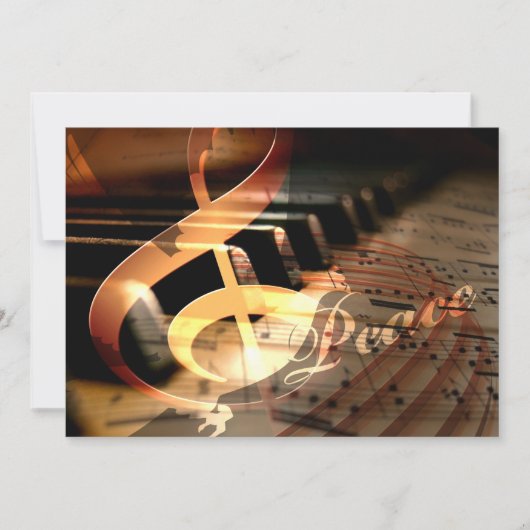 ピースドーヴピアノ先生ホリディグリーティングカード シーズンカード (正面)