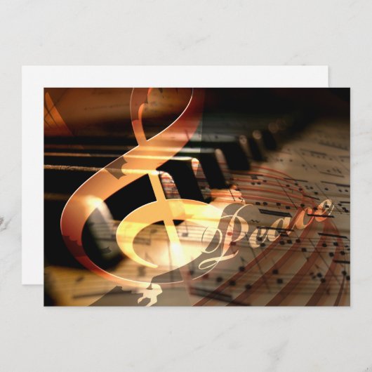 ピースドーヴピアノ先生ホリディグリーティングカード シーズンカード (正面/裏面)