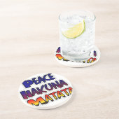 ピースハクナマタタグラデーションアート コースター (側面)