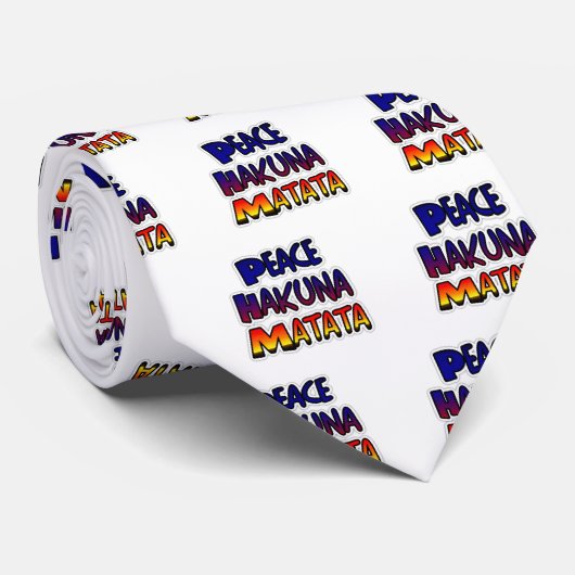 ピースハクナマタタグラデーションアート ネクタイ (ロール)