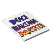 ピースハクナマタタグラデーションアート ノートパッド (アングル)