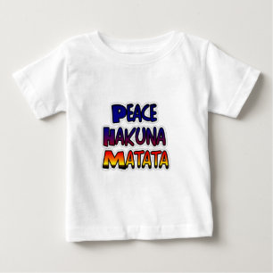 ピースハクナマタタグラデーションアート ベビーTシャツ